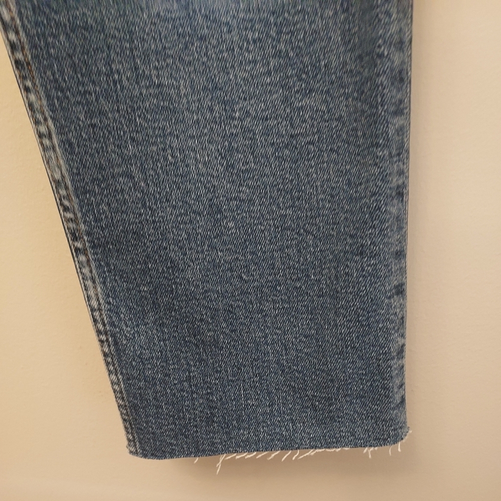 Re/Done Blue Denim Distressed Jeans Size 27 Button Fly Ankle - Picture 6 of 12